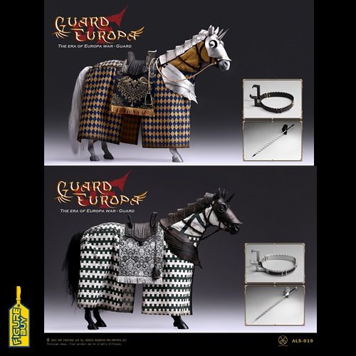 (예약 상품) POPTOYS - ALS018,ALS019 - 1/6사이즈 - The Era of Europa War Gothic Knight Silver . Black armor Horse